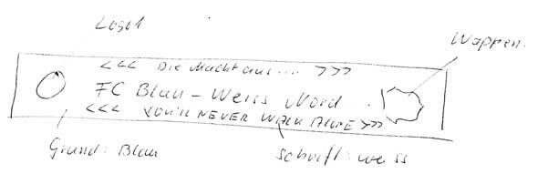Balkenschal bestellen Fanschal Musterbeispiel Skizze